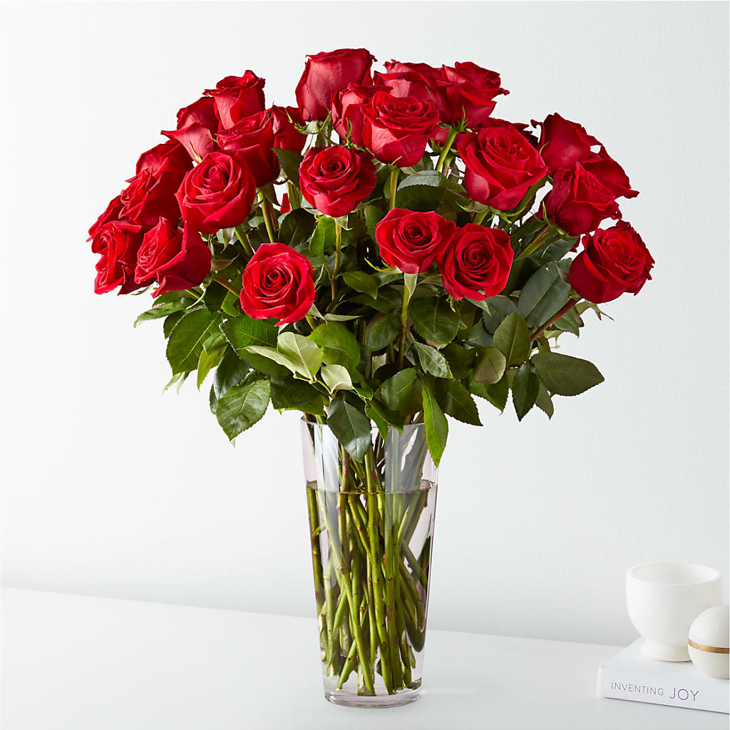 Long Stem Red Rose Bouquet – Luxe Flowers Birmingham, Birmingham MI