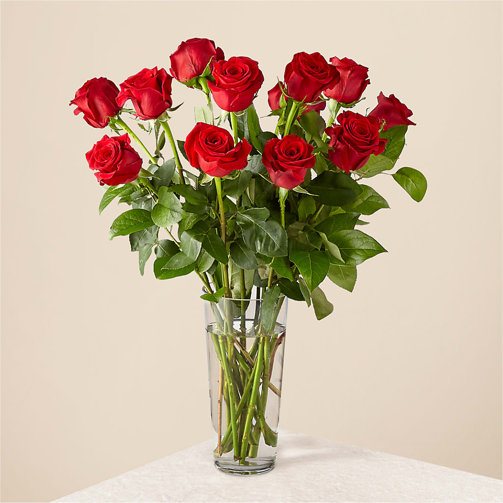 Long Stem Red Rose Bouquet – Luxe Flowers Birmingham, Birmingham MI