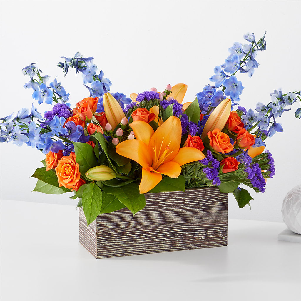 Radiant Citrus Box Bouquet – Luxe Flowers Birmingham, Birmingham MI