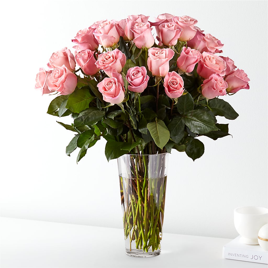 Long Stem Pink Rose Bouquet – Luxe Flowers Birmingham, Birmingham MI