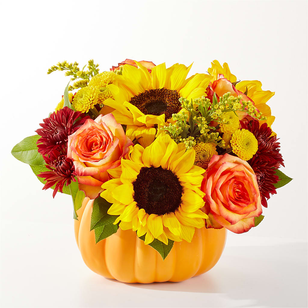 Golden Gourd Pumpkin Bouquet – Luxe Flowers Birmingham, Birmingham MI