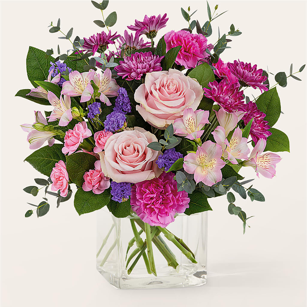 Rosy Radiance Bouquet – Luxe Flowers Birmingham, Birmingham MI