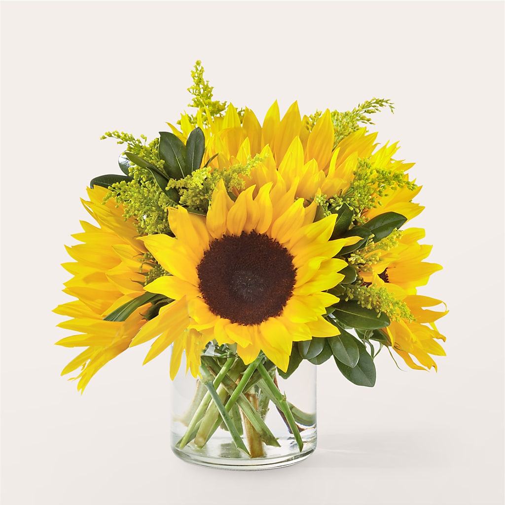 Beaming Sunflower Bouquet – Luxe Flowers Birmingham, Birmingham MI