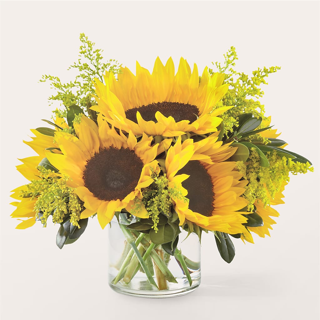 Beaming Sunflower Bouquet – Luxe Flowers Birmingham, Birmingham MI