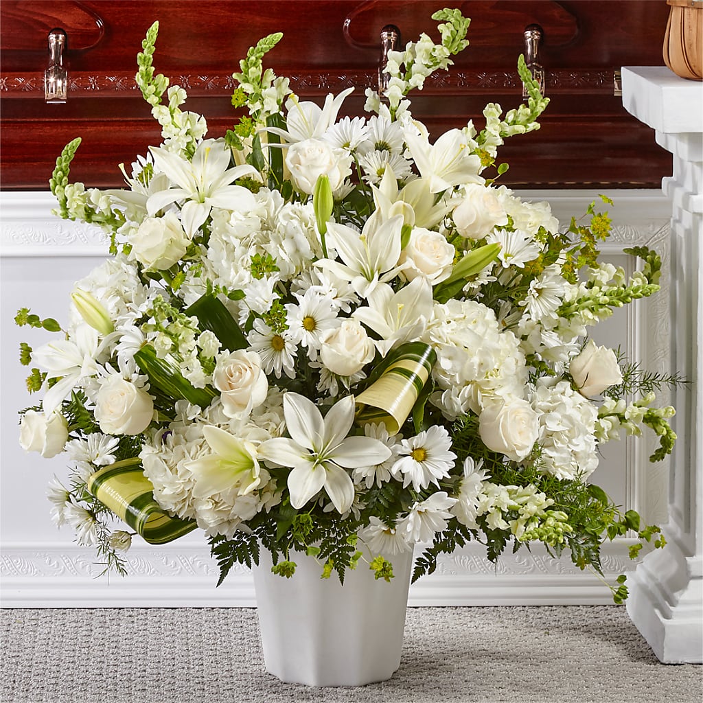 Thoughts of Tranquility Floor Basket – Luxe Flowers Birmingham, Birmingham MI