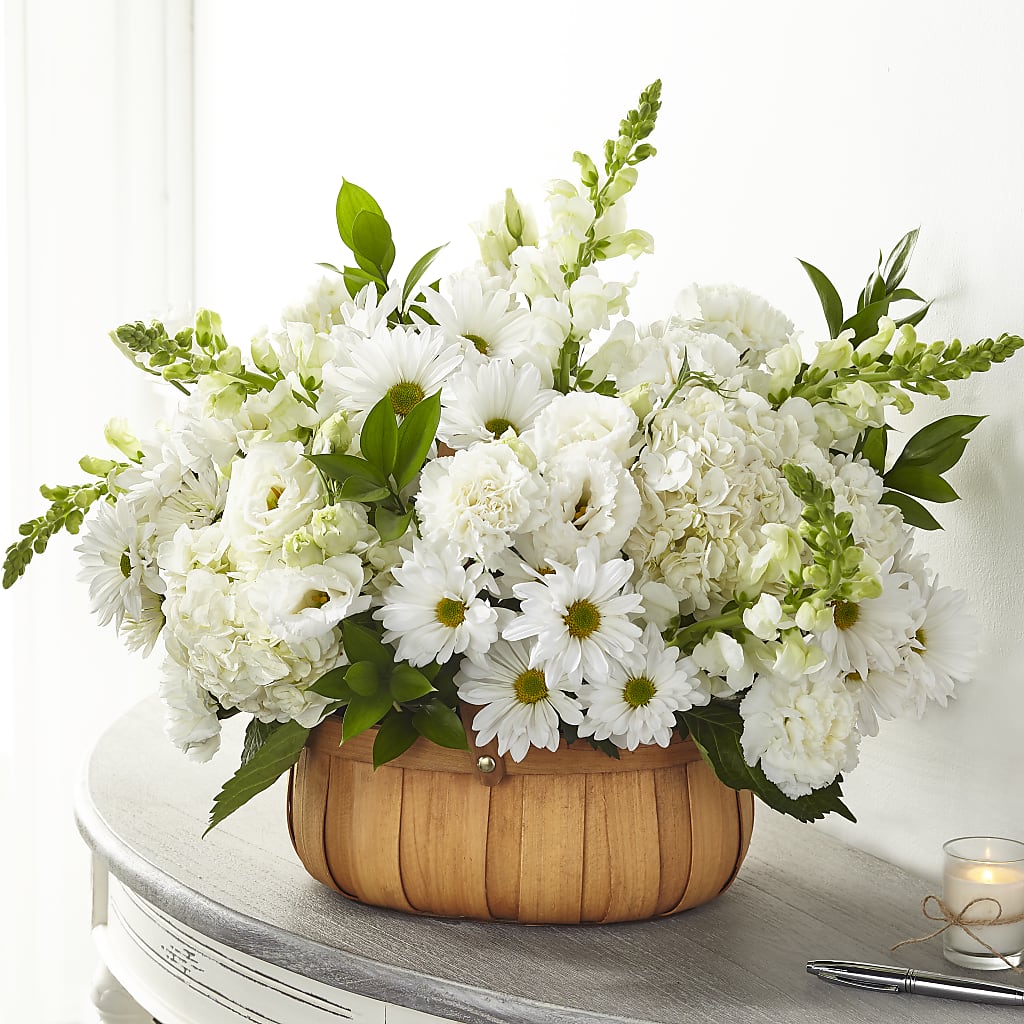 Pure Ivory Basket – Luxe Flowers Birmingham, Birmingham MI