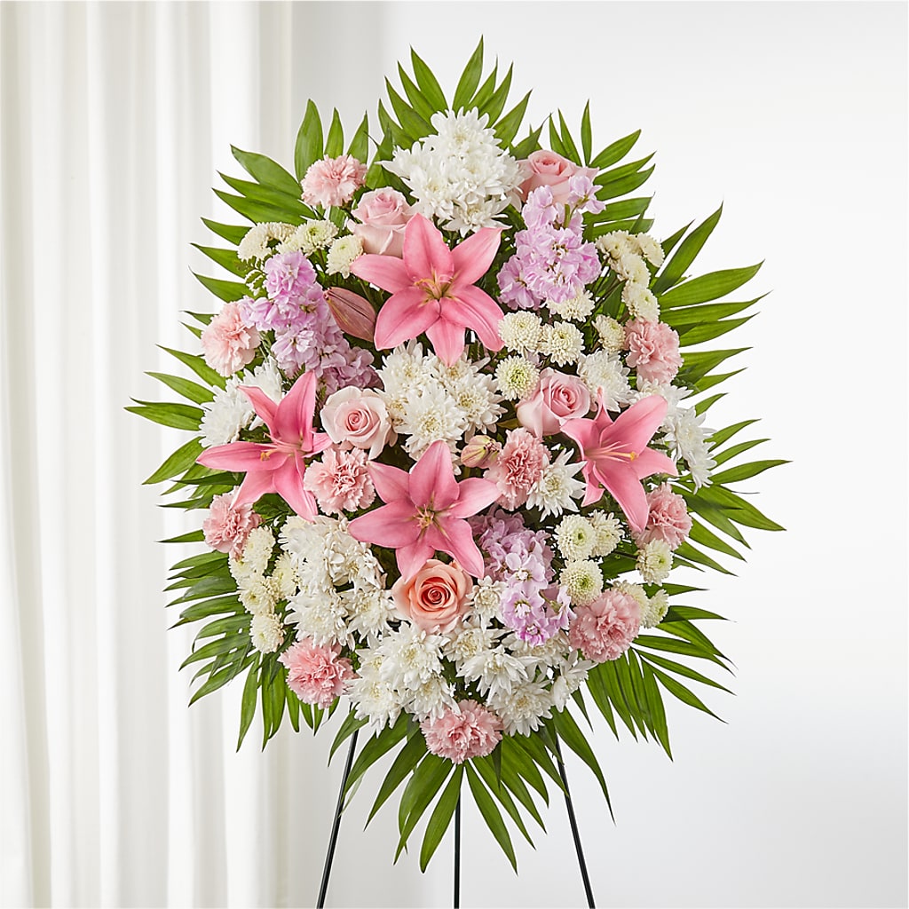 Offering Solace Standing Spray – Luxe Flowers Birmingham, Birmingham MI