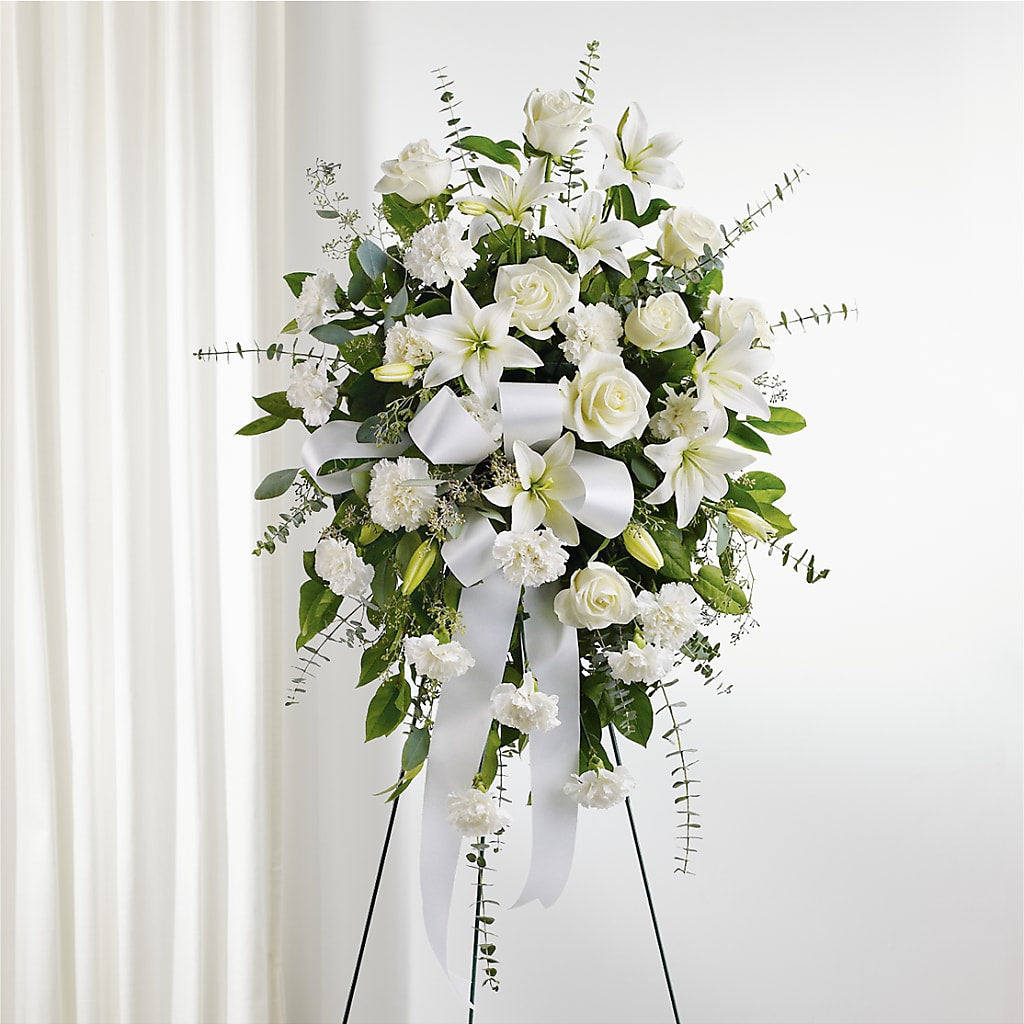 With Care Standing Spray – Luxe Flowers Birmingham, Birmingham MI