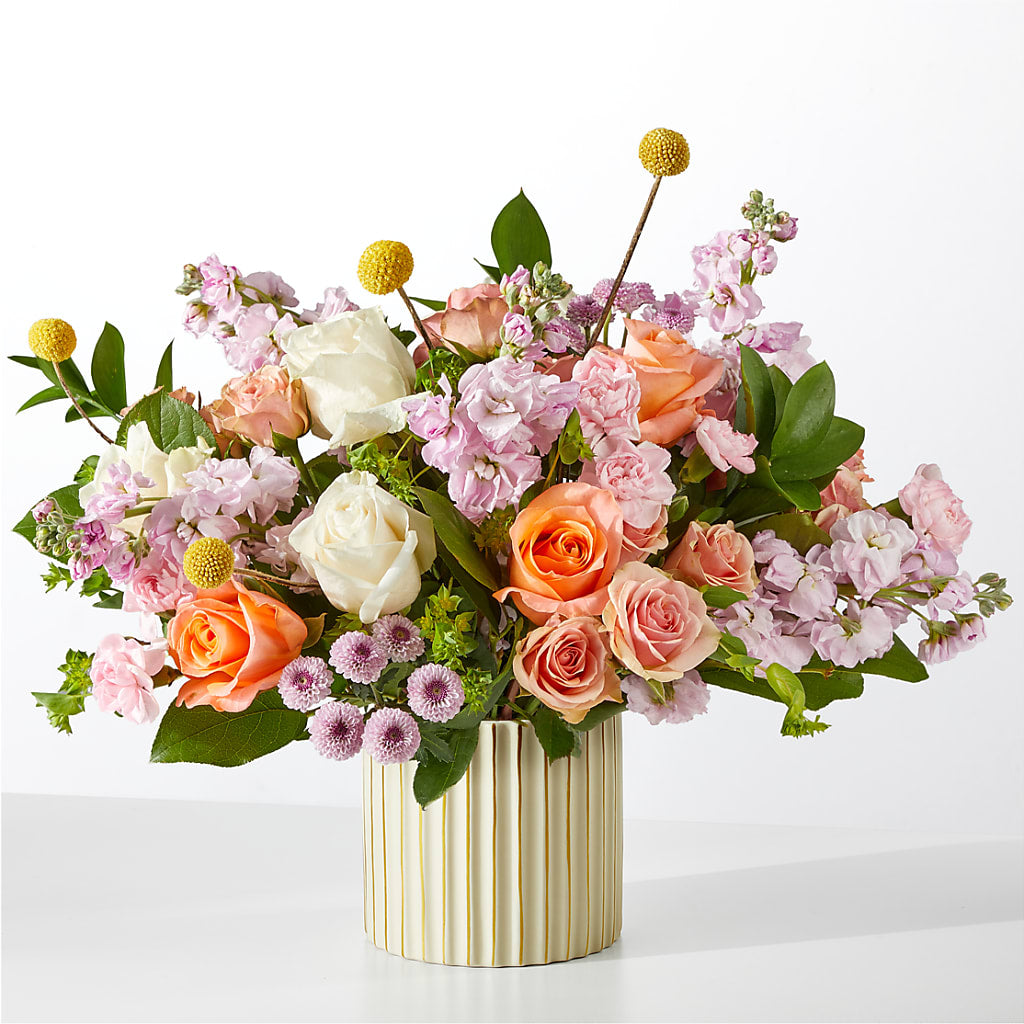 French Market Bouquet with Ivory Vase – Luxe Flowers Birmingham, Birmingham MI