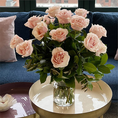 Long Stem Pink Rose Bouquet –  Luxe Flowers Birmingham, Birmingham MI