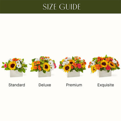 Sun-drenched Blooms Box Bouquet –  Luxe Flowers Birmingham, Birmingham MI