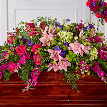 Radiant Tribute Casket Spray –  Luxe Flowers Birmingham, Birmingham MI