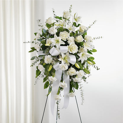 With Care Standing Spray –  Luxe Flowers Birmingham, Birmingham MI