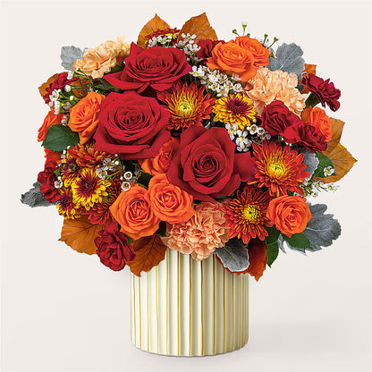 Merlot Bouquet with Ivory Vase –  Luxe Flowers Birmingham, Birmingham MI
