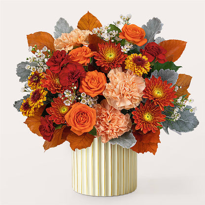 Merlot Bouquet with Ivory Vase –  Luxe Flowers Birmingham, Birmingham MI