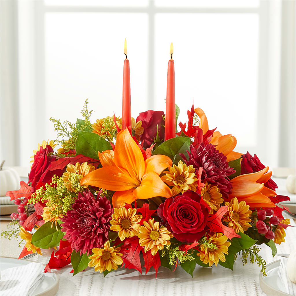 Autumn's Embrace Centerpiece –  Luxe Flowers Birmingham, Birmingham MI