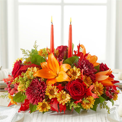 Autumn's Embrace Centerpiece –  Luxe Flowers Birmingham, Birmingham MI