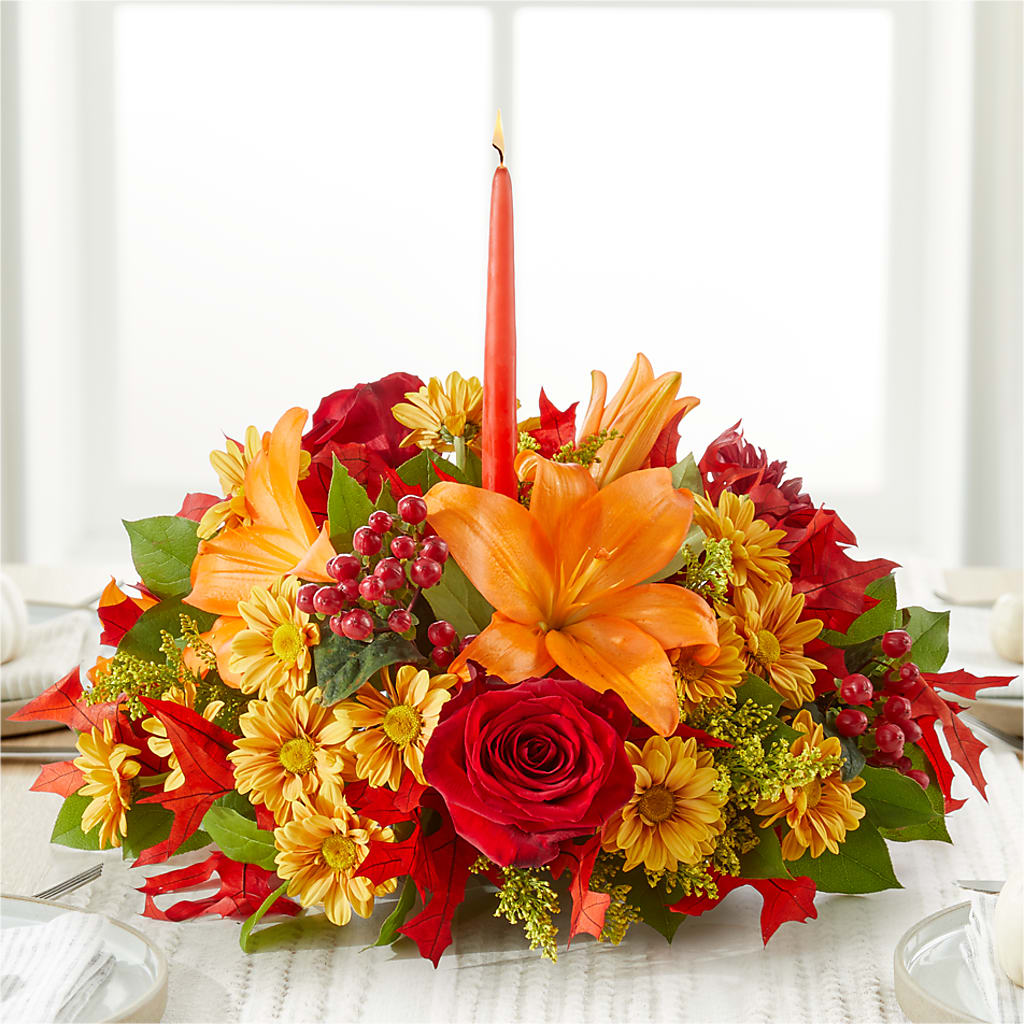 Autumn's Embrace Centerpiece –  Luxe Flowers Birmingham, Birmingham MI
